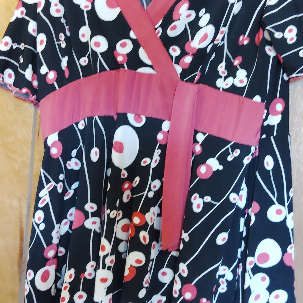 Black and Red Patterned Dress